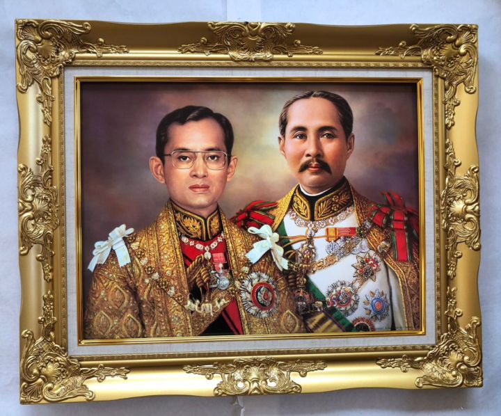 กรอบรูปหลุยส์รัชกาลที่-5-คู่กับรัชกาลที่-9-กรอบรูปขนาด-21x26-นิ้ว-ภาพมงคล-เสริมฮวงจุ้ย-ตกแต่งบ้าน-ของขวัญ-ของที่ระลึก