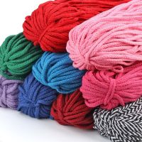 【CC】 5mm Cotton Cord Eco-Friendly Twisted Rope Tenacity Thread Textile Woven String Decoration Touw 25yards/lot