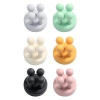 6 Pcs Adhesive Hooks Silicone Self Adhesive Holders Plug Cable Towel Key Kitchen Bathroom Home Office Storage Supplies