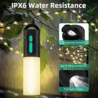 1 PCS LED Camping Lamp with 10M Light Chain 4000Mah Camping Lantern Tent Lamp for Hiking Fishing