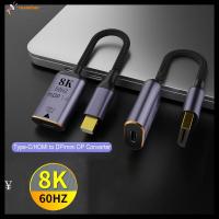 RUANEHAN ทีวีแล็ปท็อป8K 60Hz หน้าจอโปรเจคเตอร์ประเภท C เป็น Dp/ Mini DP HDMI-เข้ากันได้กับอะแดปเตอร์วิดีโอแปลง USB-C