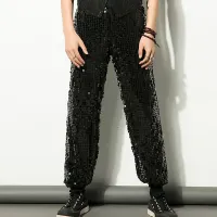 2022 Sterling Sier Sequins Dance Streetwear Sweatpants ใหม่ Disco Party Stage กางเกงชายพรหมนักร้องเครื่องแต่งกาย Pantalon De Hombre