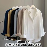 COD DSFDGDFFGHH KEMEJA Hemclo Shirt Basic Size S M L XL XXL XXXL XXXXL Jumbo Basic Shirt Bigsize Womens Plain Shirt Jumbo Work Shirt Hemclo Shirt