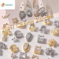 ENDOFF เงางาม หรูหรา ไข่มุก คริสตัล เพชร ตกแต่งเล็บ DIY เครื่องประดับเล็บ เสน่ห์เล็บ Zircon 3D เล็บ Rhinestones