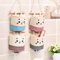 Fabric Cotton/Linen Pocket Storage Wall Hanging Storage Bags Pockets Organizer For Makeup Storages Containers Storage Bags