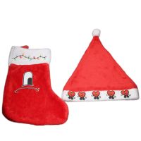 Christmas Hat Bad bunny Beanie Hat Un Verano sin ti Christmas Socks Embroidery patch Dress up