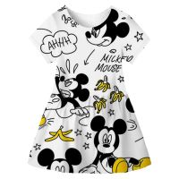 2023 Fashion Baby Girls Dress Summer Dress Cartoon Minnie Mouse Dresses Disney Series Childrens Girl Casual Clothing 1-10 Years Cups