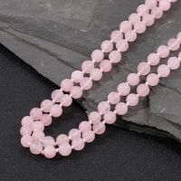 ZZOOI 108 Beads Necklace Natural Rosequartz Beaded Necklace Buddha Pendant Yoga Meditation Hand   Knotted Tassel Necklace MY0949