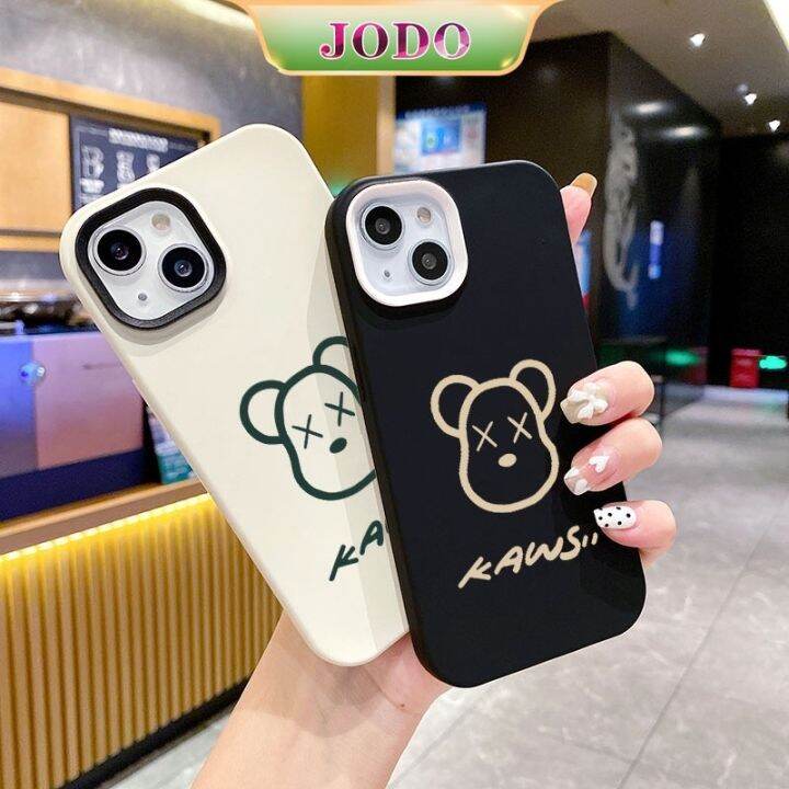 เคสโทรศัพท์ซิลิโคน-แบบนิ่ม-ลายหมี-กันกระแทก-สําหรับ-iphone-14-13-12-6-6s-7-8-x-xr-xsmax