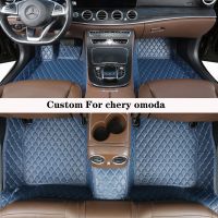 พรมปูพื้นรถยนต์สำหรับ Chery Omoda C5 2023พรมหนังรถยนต์2022ทั้งชุดหรูหราแผ่นแปะเท้าผู้หญิงอุปกรณ์ตกแต่งรถยนต์