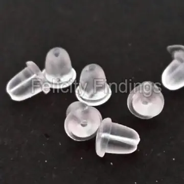 Anti-slip Silicone Earring Backs, Transparent Rubber Ear Plugs