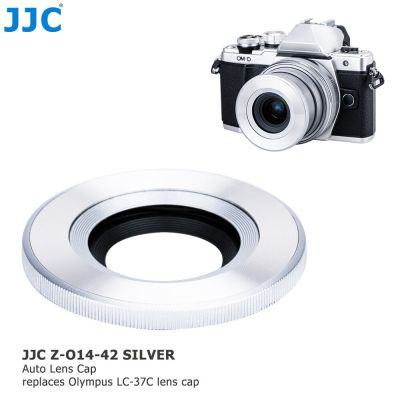 JJC Auto Lens Cap for Panasonic G Vario 12-32mm f/3.5-5.6 ASPH, Olympus M.ZUIKO DIGITAL ED 14-42mm f/3.5-5.6 EZ Replaces LC-37C