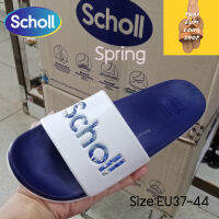 Scholl รองเท้าสกอลล์-สปริง สีขาว Spring  รองเท้าแตะสวม รองเท้าสำหรับผู้ชายและผู้หญิง รองเท้าสุขภาพ แก้รองช้ำ