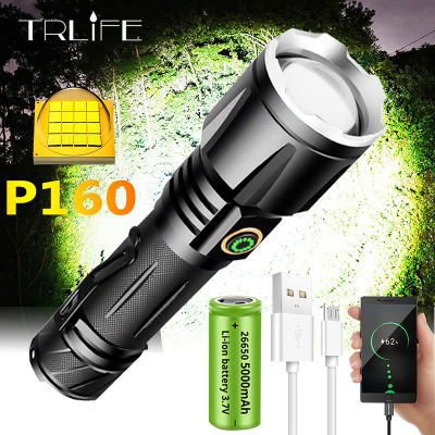 XHP160 16-Cores 0LM Powerful LED Flashlights 5000mAH Usb Rechargeable Tactical Lantern Zoom Torch use 2665018650 Battery