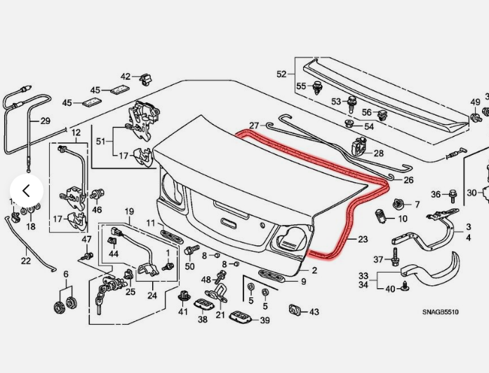 ส่งฟรี-ยางขอบฝากระโปรงหลัง-ยางขอบฝาท้าย-honda-civic-fd-ปี-2006-2012-74865-snl-t01-แท้เบิกศูนย์