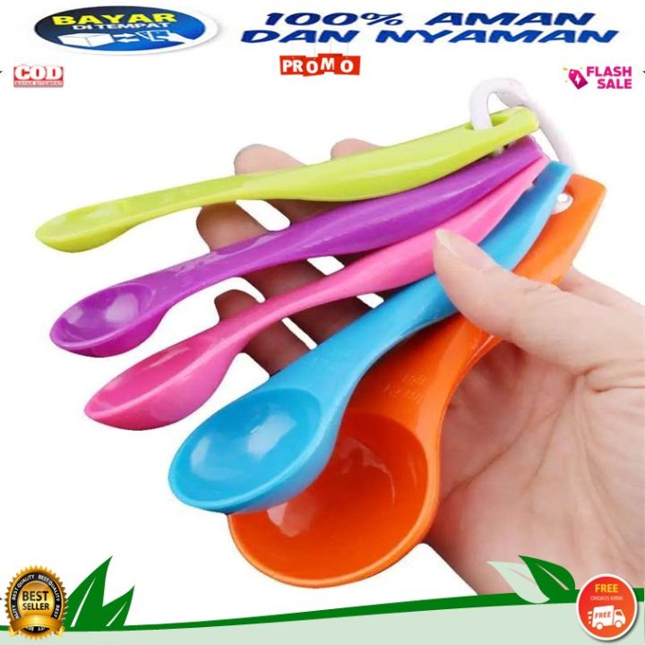 Sendok Takar Set Isi 5 Pcs Sendok Dapur Sendok Dengan 5 Ukuran Dan 5 Warna Lazada Indonesia 2405