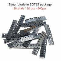 ซีเนอร์ไดโอดในแพคเกจ SOT23 20 ชนิด * 10 ชิ้น = 200 ชิ้นตัวอย่าง ki KIT