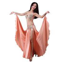 hot【DT】 Performance Bellydance Outfit Hard Cup Skirt Egyptian Belly Costume Set with Under-shorts