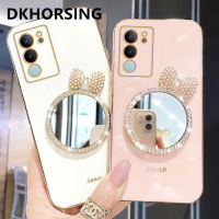 DKHORSING กล้อง VIVO V29เคสมือถือชุบโลหะน้ำหนัก5G,ปกป้อง V29ปลอกอ่อนร่างกายพร้อมกระจกแต่งหน้ารูปผีเสื้อน่ารัก