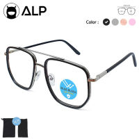 [โค้ดส่วนลดสูงสุด 100] ALP Computer Glasses แว่นกรองแสง คอมพิวเตอร์ สไตล์ Gucci แถมซองและผ้าเช็ดเลนส์ กรองแสงสีฟ้า Blue Light Block กันรังสีUV,UVA,UVB รุ่น BB0034