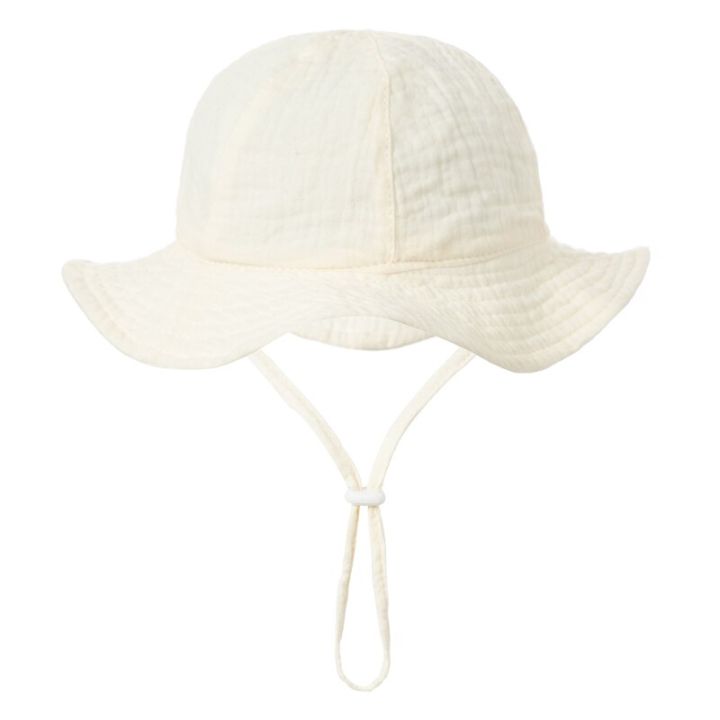 topi-bucket-ผ้าฝ้ายสำหรับเด็กผ้ามัสลินหมวกกันแดดกลางแจ้งหมวกปานามาพิมพ์ลายเด็กหญิงเด็กชายหมวกปานามาชายหาด-topi-memancing-3-12เดือน