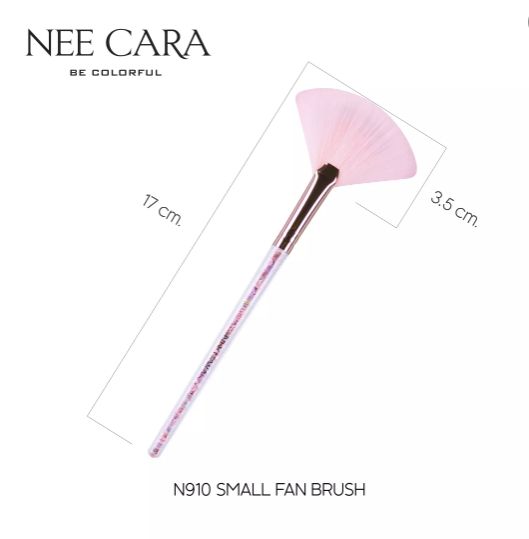 nee-cara-small-fan-brush-นีคาร่า-แปรงแต่งหน้า-แปรงเกลี่ยแป้ง-แปรงหัวใจ-n910