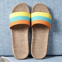 Linen Weave Women Slippers Home Couple Indoor Slippers For Woman Keep Dry Summer Beach Sandals Shoes For Men women