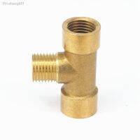 1/4 quot; BSP Female x 1/4 quot; BSP Male x 1/4 quot; BSP Female Tee 3 Way Brass Pipe fitting Connector Water Fuel Gas