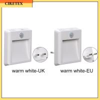 CIRETEX บันได EU UK ไฟแบ็คไลท์แบบปลั๊กอิน,ไฟ LED กลางคืนโคมไฟทางเดินไร้สายไฟใต้ตู้โคมไฟกลางคืน