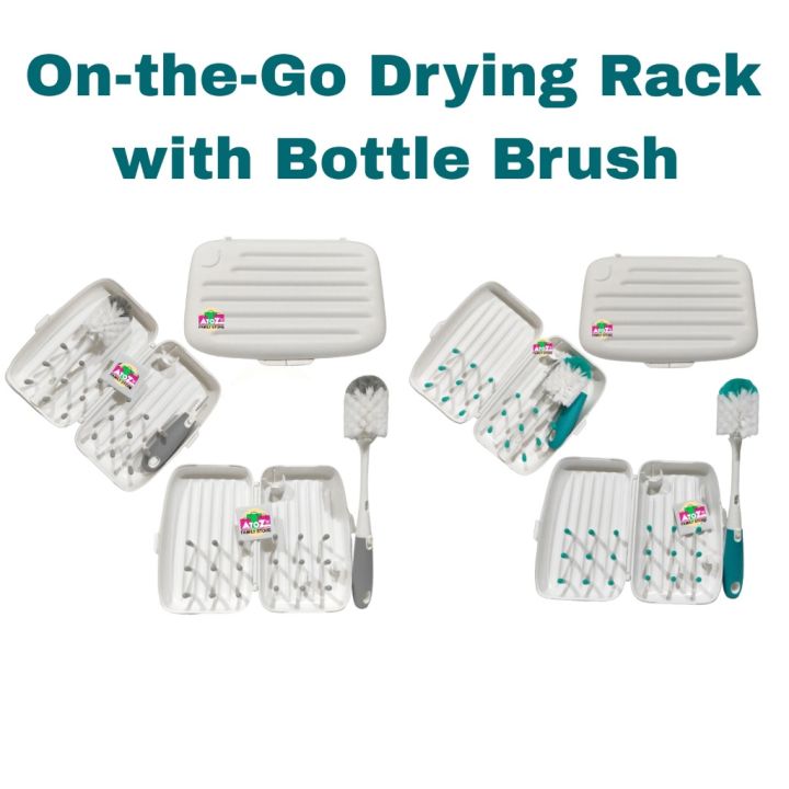 OXO TOT On-The-Go Drying Rack & Bottle Brush