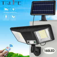 160 LED Solar Lights Outdoor Motion Sensor Super Bright LED Flood Lights Outdoor Spotlights Waterproof Remote Control Wall Lamp