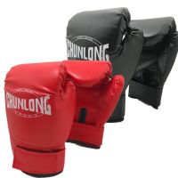 2pcs Boxing Gloves Thickened PU Leather Muay Thai Karate Punching Kickboxing Training Fighting Gloves for Women Men