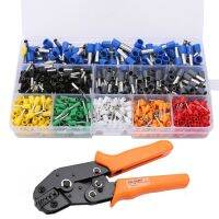 800Pcs สายเคเบิลขั้วต่อขั้วต่อ W Ferrule Crimper Plier Crimp Tool Kit