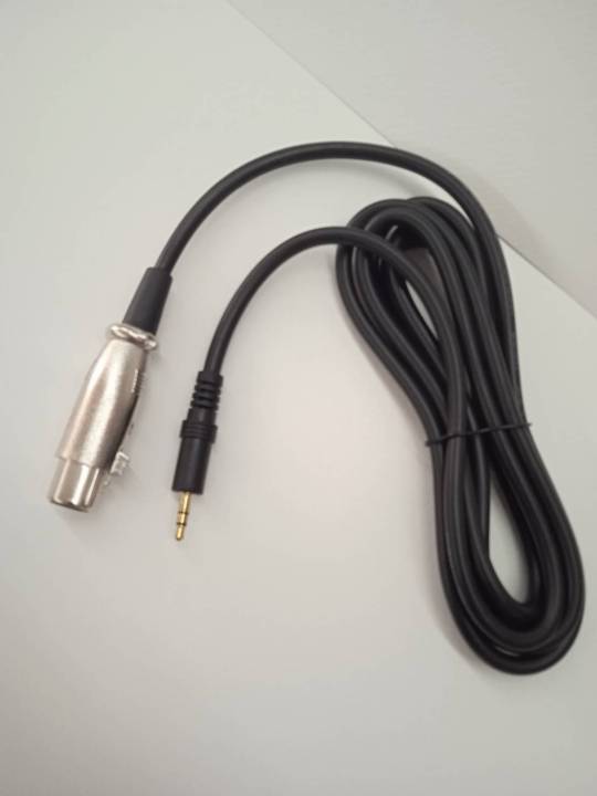 cable-microphone-xlr-f-to-3-5mm-m-แจ็คแปลง-สายไมค์คอนฟาเรน-ยาว-2-เมตร-ใช้ต่อไมค์กับคอม-สาหนาสัญญานดี-วัสดุได้มาตราฐาน-แข็งแรงทนทาน