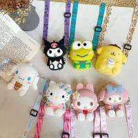 Kuromi Cinnamoroll กระเป๋าขนาดเล็กกระเป๋าหิ้วของเด็กน่ารักพกพาได้เคสซิลิโคนของขวัญเด็กผู้หญิง