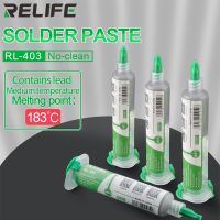 卐₪ RELIFE RL-403 10CC Syringe BGA Solder Paste Flux 183°C Sn63/Pb67 20-38um for Mobile Phone Motherboard Repair Welding Fluxes