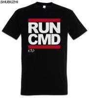 Run Cmd T-Shirt Dmc Hacker Inform Atik Computer Mr. Science Ausfuren Nerd Robot Men for Tall and Big Offensive T Shirts