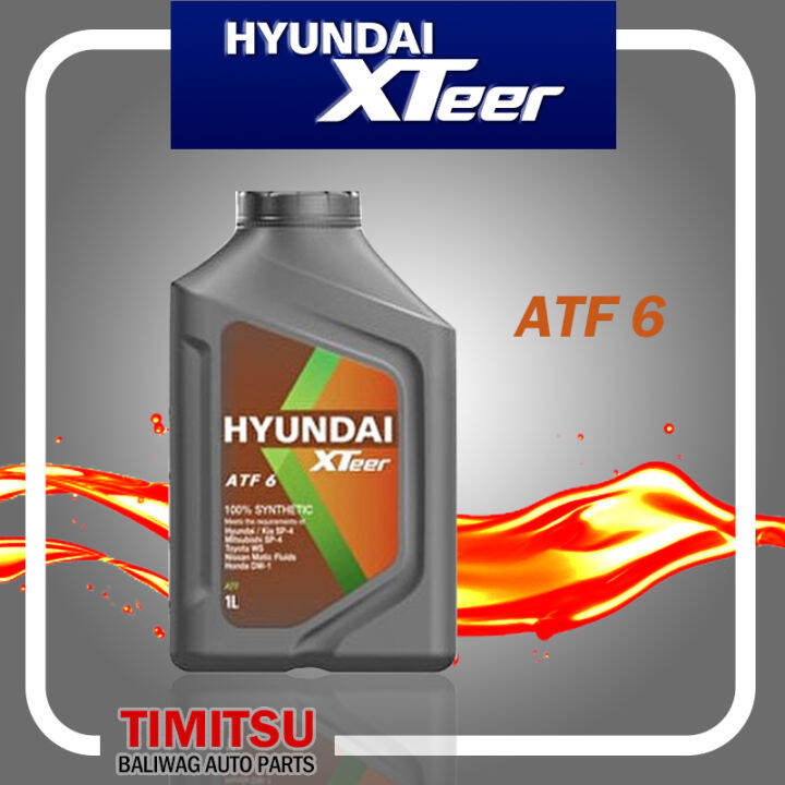 HYUNDAI XTEER ATF 6 100% Synthetic 1L PART NO. 1011412 HYUNDAI GENUINE ...