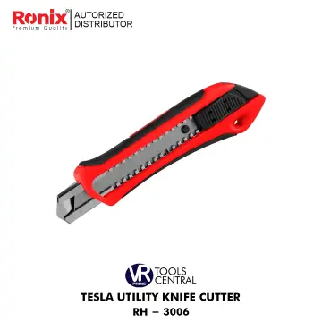 Utility Knife Cutter, Rubber Handle, 18mm, Delta Model - RH-3004