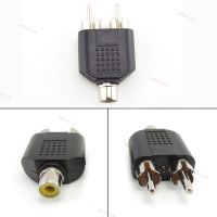 2 RCA Y Splitter connector AV Audio Video Plug Converter cable Male Female Plug 2 in 1 Adapter D1AG