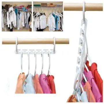 Branded 4PCS Wonder Hanger Metal Magic Clothing Closet Hook Space Saver  Clothes Hangers