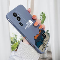 เคสโทรศัพท์สำหรับ OPPO Reno10 Pro + 5G เรียบง่ายสง่างามเคสโทรศัพท์ดีไซน์ด้านข้างพื้นที่ภูเขาธรรมชาติรูปแบบขอบสี่เหลี่ยมปลอกซิลิโคนของเหลวคลุมทั้งหมดเคสป้องกันทนแรงกระแทกกล้อง