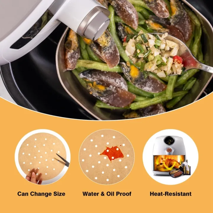 150 Pce Round Steamer Paper Baking Paper Silicone Oil Paper Oven Air