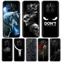 【CW】 Mate 50 Mate50 New Design Wolf Silicone Cover Soft Fundas Coque