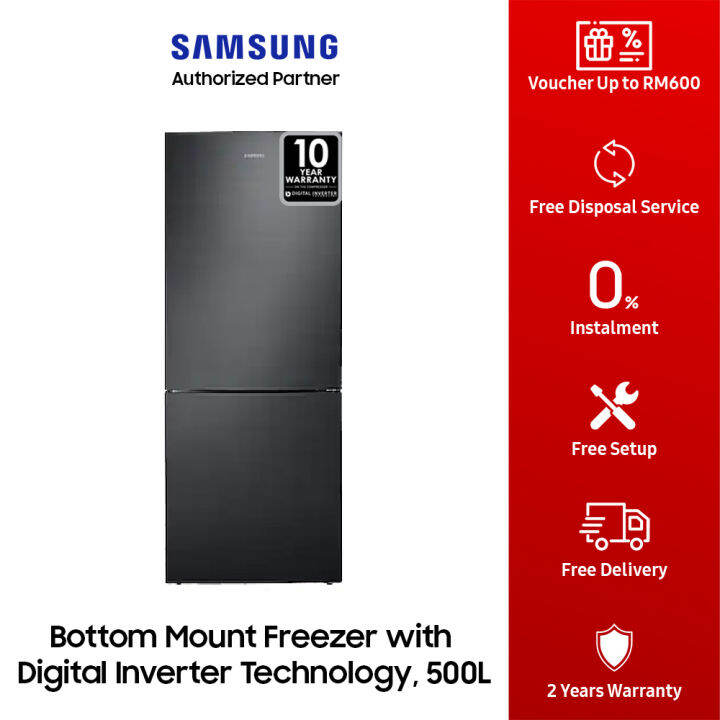 Samsung 500L (RL4323RBABS) Refrigerator Bottom Mount Freezer Fridge