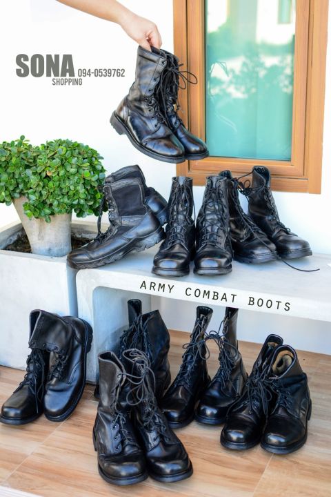 รองเท้าคอมแบตทหารเกาหลี-สินค้ากองทัพเกาหลี-ร้านคัดเองaaa-มือสอง-combat-boots-คอมแบท
