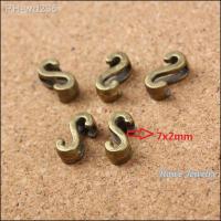 Wholesale 150 pcs Vintage Charms Letter S Antique bronze Fit Leather leather slide rope bracelet jewelry production 10081