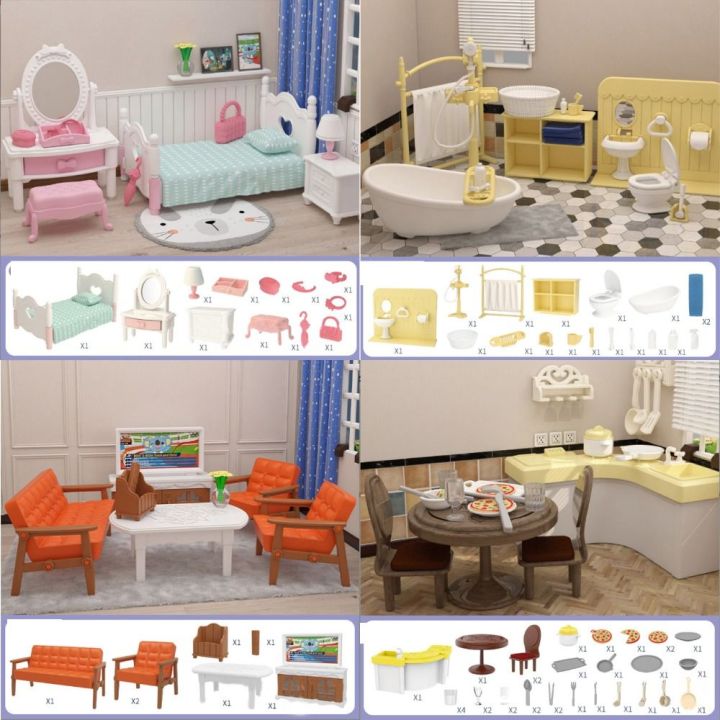 Cheap 1/12 Dollhouse DIY Miniature Accessories Mini Simulation Dollhouse  Furniture Kitchen Toys for Doll House Decoration