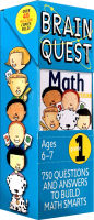 English original brain quest grade 1math puzzle Q &amp; a learning card grade 1 mathematics