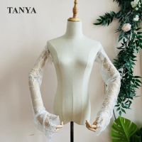 ●◇♚ Modest Floral Lace Detachable Sleeves For Wedding Chic Bohemian Elegant Full Length Fingerless Gloves Accessories